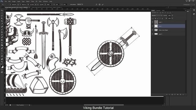 Vikings Bundle Tutorial (Illustrator and Photoshop) смотреть онлайн