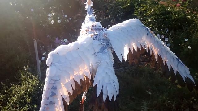 Поделки для дома, аист из пластиковой бутыли DIY home decor, stork from plastic bottle смотреть онлайн