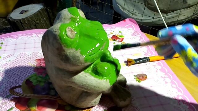 Лягушка из цемента своими руками. смотреть онлайн