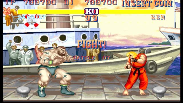 Street Fighter II Champion Edition Rainbow Combo Playthrough Zangief Vs Cpu Lvl8 All Perfects. 60FP