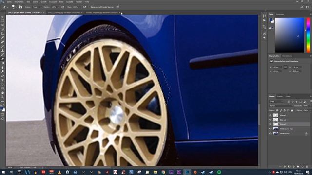 Photoshop CC - Virtual Car Tuning - VW Golf 5 смотреть онлайн