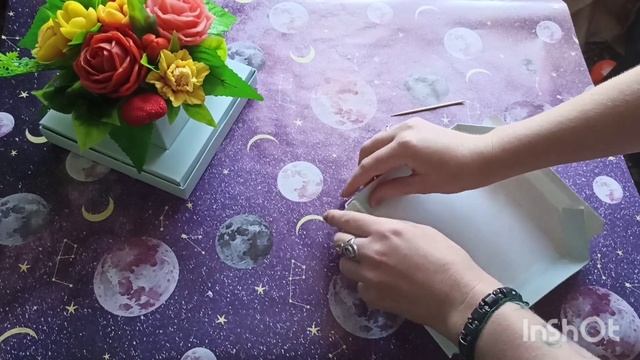 Собираю букет из мыла в коробке с вазой. Мыльный букет, осенний букет из мыла для учителя смотреть онлайн