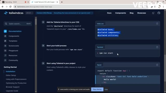 How to use Tailwind CSS in React JS for Beginners | Install Tailwind CSS in React App from Scratch смотреть онлайн