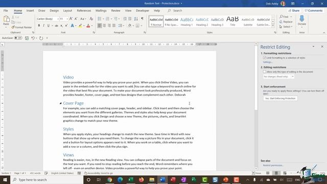 How to Restrict Editing in Word смотреть онлайн