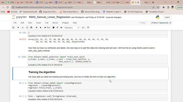 Prediction Using Supervised Machine Learning (The Sparks Foundation) смотреть онлайн