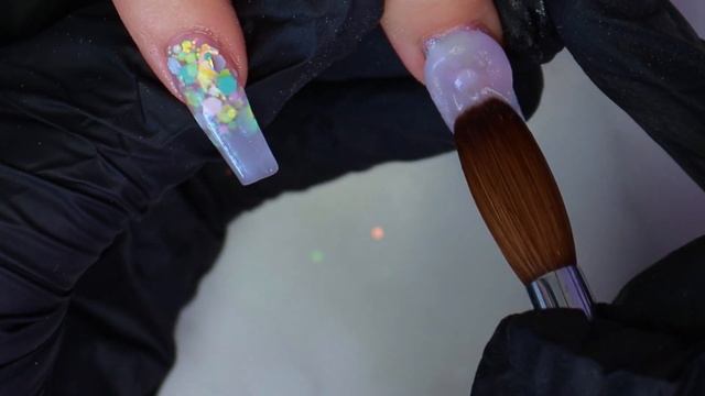 HOW TO: Glass Clear Glitter Nails For Beginners| Step By Step Acrylic Nails Tutorial | GIVEAWAY! смотреть онлайн