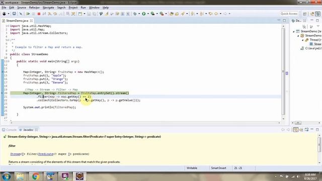 How to filter a Map and return a filtered Map using Java 8 streams? | Streams in Java 8 смотреть онлайн