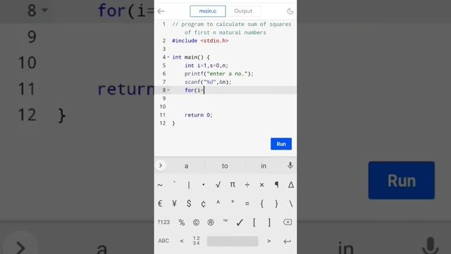 program to calculate sum of squares of first n natural numbers #cprogramming #codingguru #shorts? смотреть онлайн