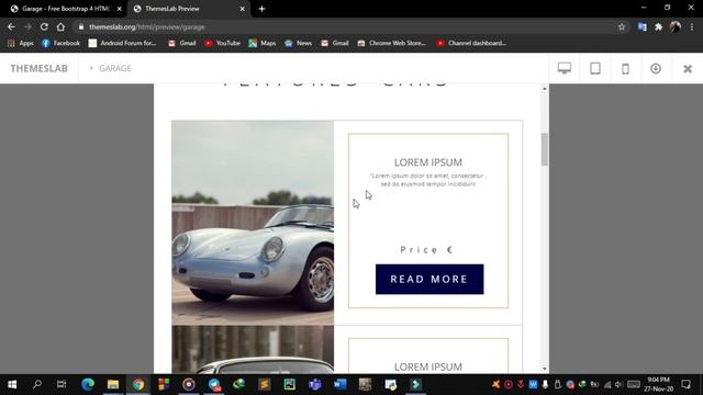 Garage : Free Bootstrap 4 HTML5 Business Website Template смотреть онлайн
