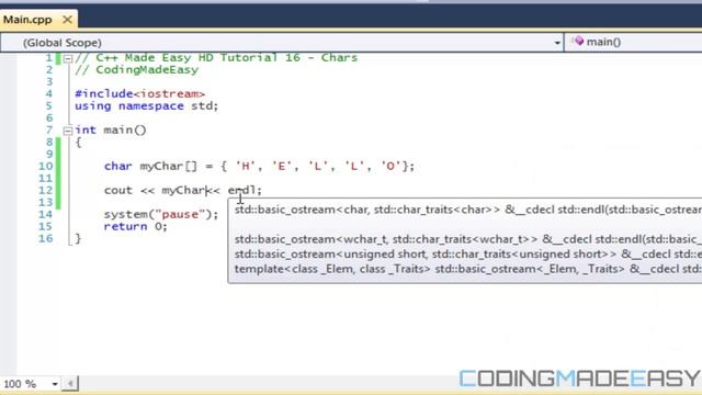 C++ Made Easy HD Tutorial 16 - Character Sequences смотреть онлайн