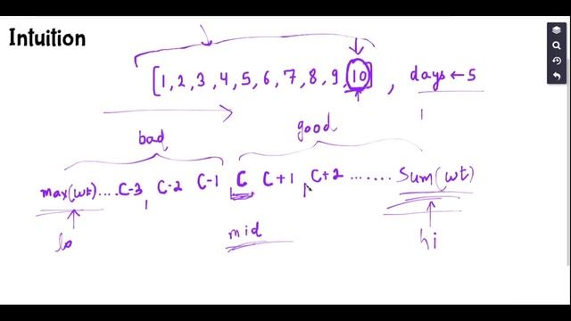 Leetcode -1011. Capacity To Ship Packages Within D Days | Binary Search on answer смотреть онлайн