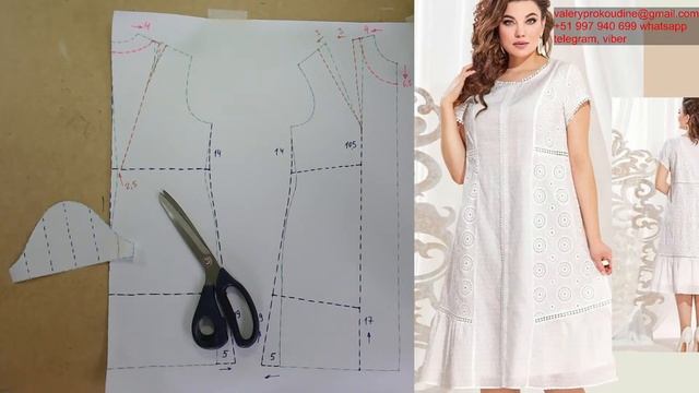 моделируем платье modelado de vestido #курсы кройки и шитья #diseño de modas смотреть онлайн
