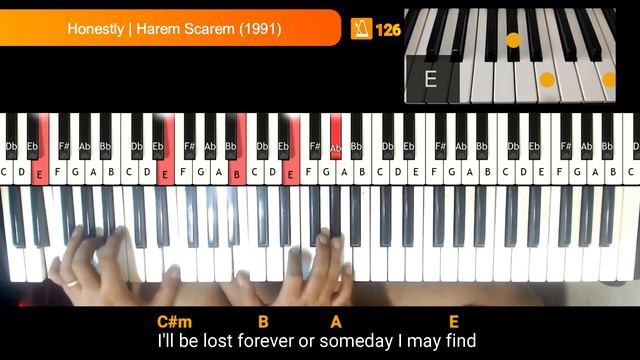 Honestly  Harem Scarem  How to Play PianoKeyboards with Lyrics and Chords Tutorial