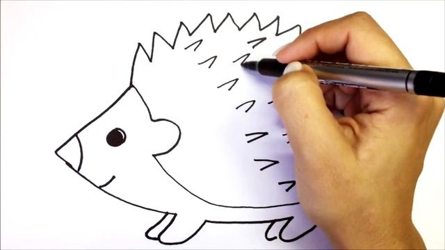 How to draw Hedgehog | Bolalar uchun Tipratikan rasm chizish | Сурет салу Кірпі смотреть онлайн