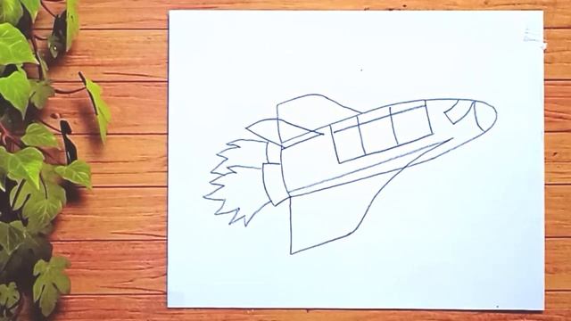 How to draw a space shuttle @6stepsdrawing293 смотреть онлайн