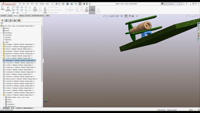 3D model of toy plane смотреть онлайн