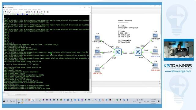 ENCOR 350-401: LAB#2: Troubleshoot static and dynamic 802.1q trunking protocols | Cisco CCNP, CCIE смотреть онлайн