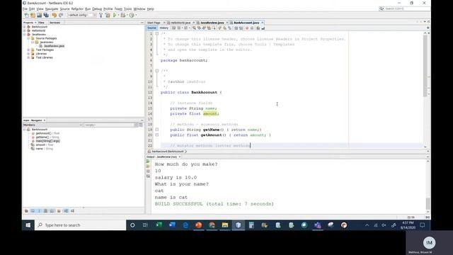 Java II Chapter 8 Class 1 Part 1 Review Writing a Class смотреть онлайн