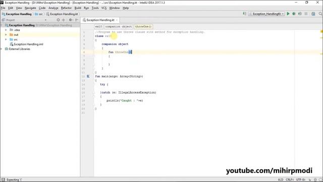 #190 Kotlin Tutorial | Using Throws clause смотреть онлайн