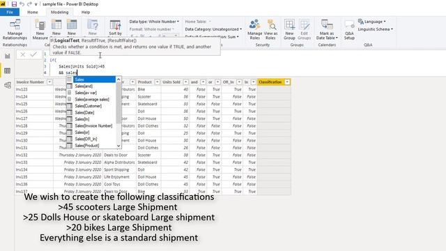 DAX Conditional IF statement using AND (&&) OR (||) and IN to create a classification column смотреть онлайн