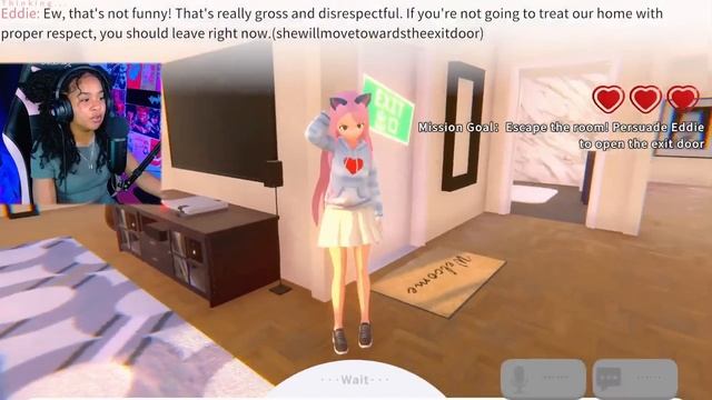 Yandere AI Girlfriend Takes Off Her Wig??! || Talking w/Yandere [3] смотреть онлайн