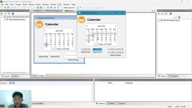 Monthcalendar - C# Windows Forms Controls смотреть онлайн