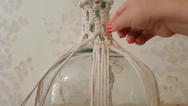Botella decorada con macrame, manualidades faciles con macrame смотреть онлайн