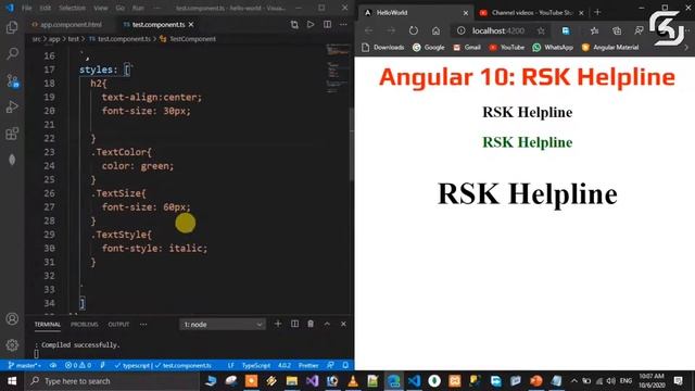 #Angular-10 in Telugu #07 Class Binding Angular-10 in Telugu || RSK Helpline смотреть онлайн