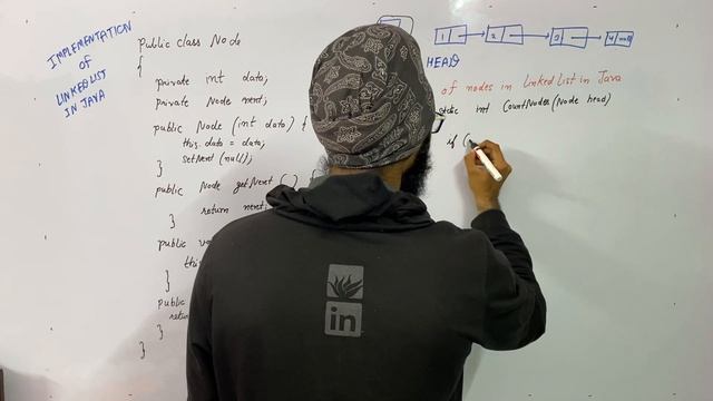 Count no of Nodes in Linkedin List in Java | DSA using Java #7 смотреть онлайн