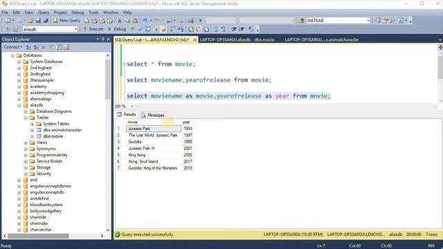 alias in sql server| column alias and table alias смотреть онлайн