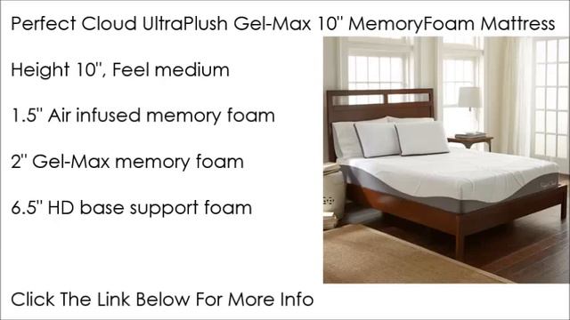 Perfect Cloud Mattress: Perfect Cloud UltraPlush Gel-Max 10-Inch Memory Foam Mattress смотреть онлайн