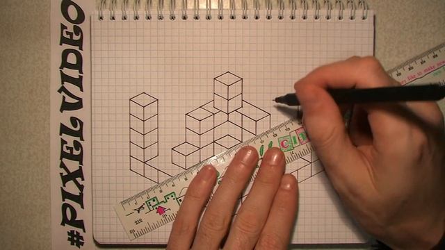3D РОБОТ ОБЪЕМНЫЙ РИСУНОК #pixelvideo смотреть онлайн