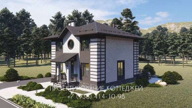 Проект красивого двухэтажного дома 10х10 м 155 кв.м. | SketchUp + Lumion 10 смотреть онлайн