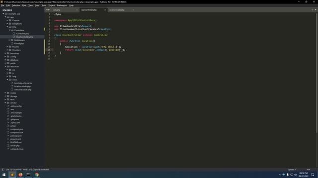 Laravel 9 Get Country, City Name & Address From IP Address | stevebauman/location Example | PHP смотреть онлайн