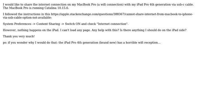 Internet sharing from Macbook to iPad Pro via usb cable (Tethered caching) not working on... смотреть онлайн