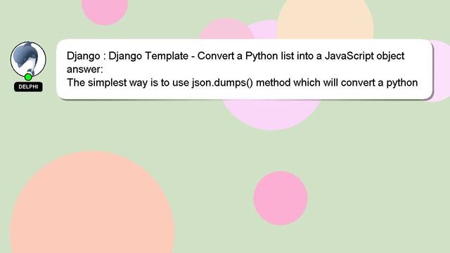 Django : Django Template - Convert a Python list into a JavaScript object смотреть онлайн