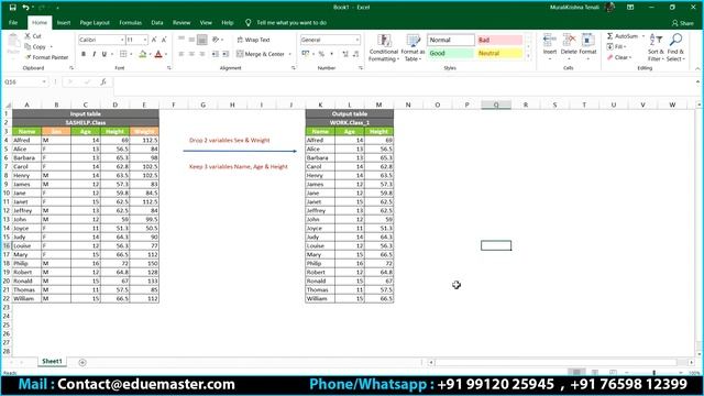 SAS Tutorial For Beginners? Dataset Options in SAS? KEEP, DROP, RENAME, FIRSTOBS, OBS Video - 32 смотреть онлайн