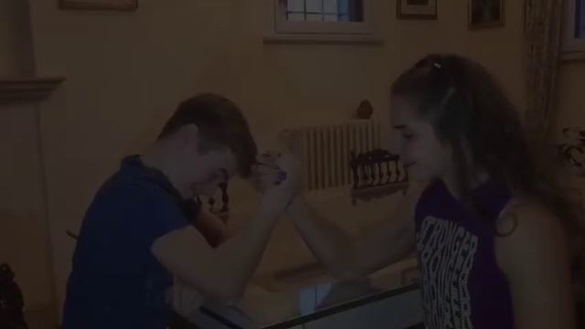 Teen Muscle Girl Emily Gervasio Flexing Biceps And Mixed Armwrestling