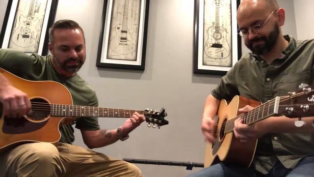 Walking the blues with my guitar instructor, David, and my new Gibson J-45 cutaway. That boy is bad смотреть онлайн
