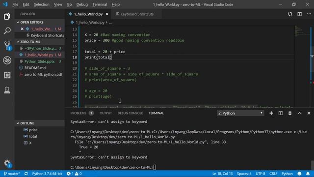 7. Intro. to Python | Common Beginner Terms (2) | BASIC PYTHON (ZERO TO ML) смотреть онлайн