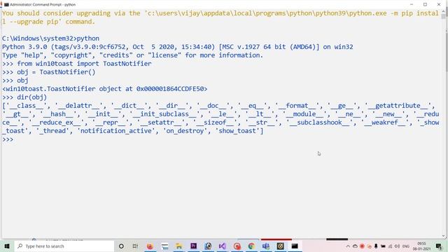 #105 | Creating Desktop Notification in Windows Laptop / Computer | Python Tutorial in Tamil смотреть онлайн