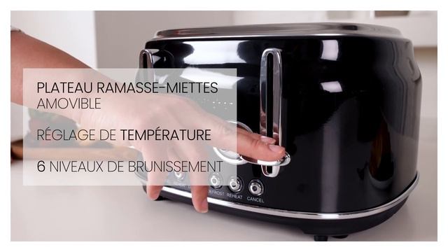 Grille-pain à 4 fentes Retro thinkkitchen (noir) смотреть онлайн