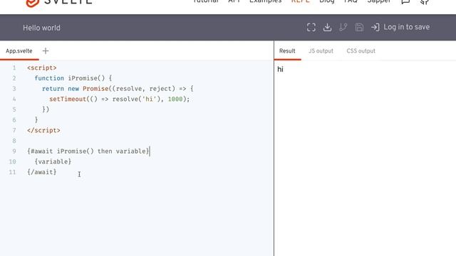 Svelte - Await block (Promises) смотреть онлайн