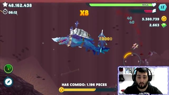 Hungry Shark Evolution LUMINITA VS MEGALODÓN, LEVIATÁN, NESSIE, LEO, SHARKJIRA, KRAKEN, ALAN Y+! смотреть онлайн