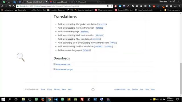 Implementando Librerías Javascript. (sweetalert2. Select2)