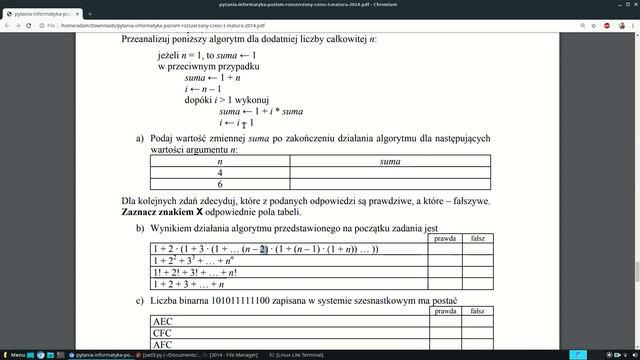 Matura z informatyki, 2014 [Python] смотреть онлайн