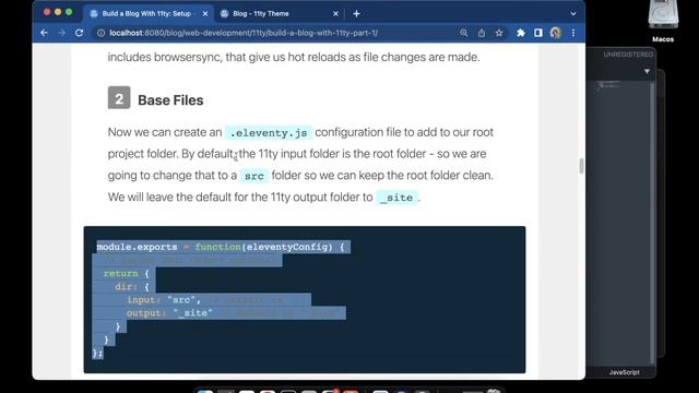 Build a Blog With 11ty: Setup - Part 1 смотреть онлайн