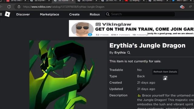 Failed At Sniping Erythia's Jungle Dragon Free Ugc Limited On Roblox смотреть онлайн