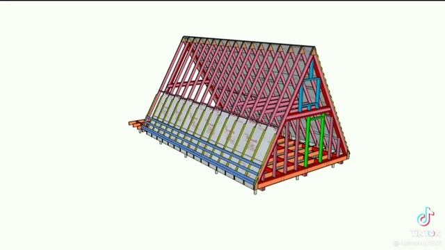 Треугольная баня-дом