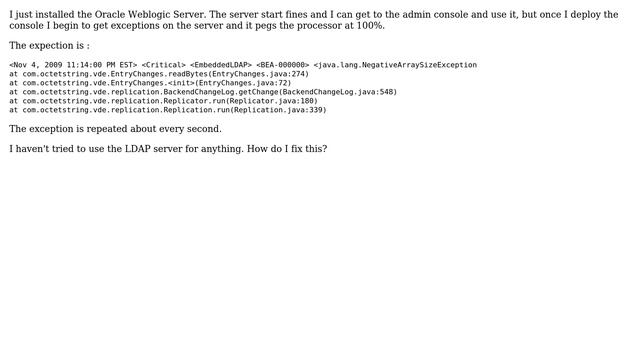 DevOps & SysAdmins: Oracle Embedded LDAP Error смотреть онлайн